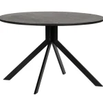 New WOOOD Bruno Eettafel Rond Mdf Zwart ø120 Cm