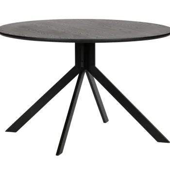 New WOOOD Bruno Eettafel Rond Mdf Zwart ø120 Cm