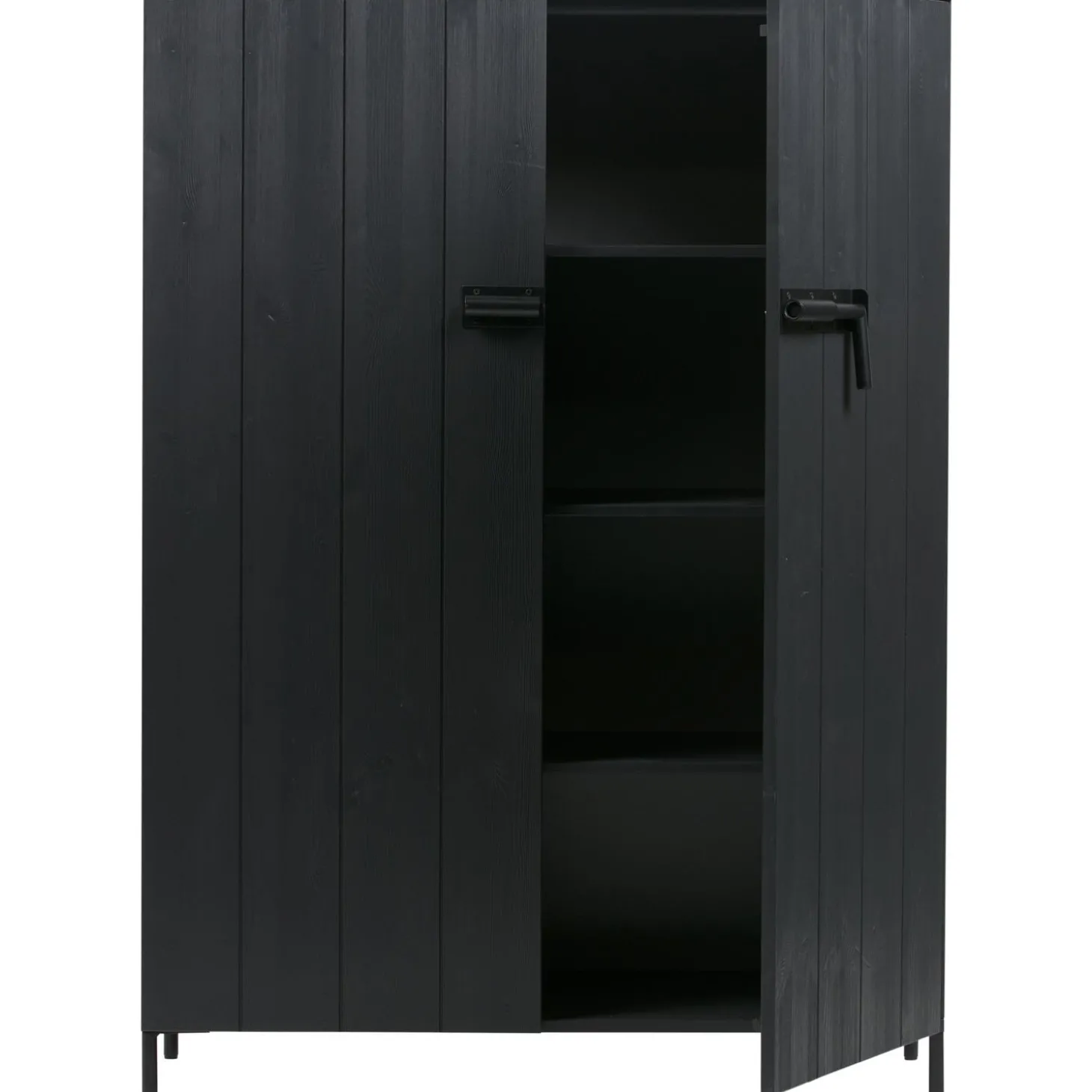 bruut-2-deurs-kast-grenen-gebo-FcIsqrha-5.webp Outlet WOOOD Bruut 2-deurs Kast Grenen Geborsteld Diepzwart