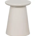 Hot WOOOD Button Bijzettafel Keramiek Wit 45x35ø Cm