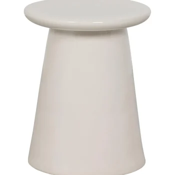 Hot WOOOD Button Bijzettafel Keramiek Wit 45x35ø Cm