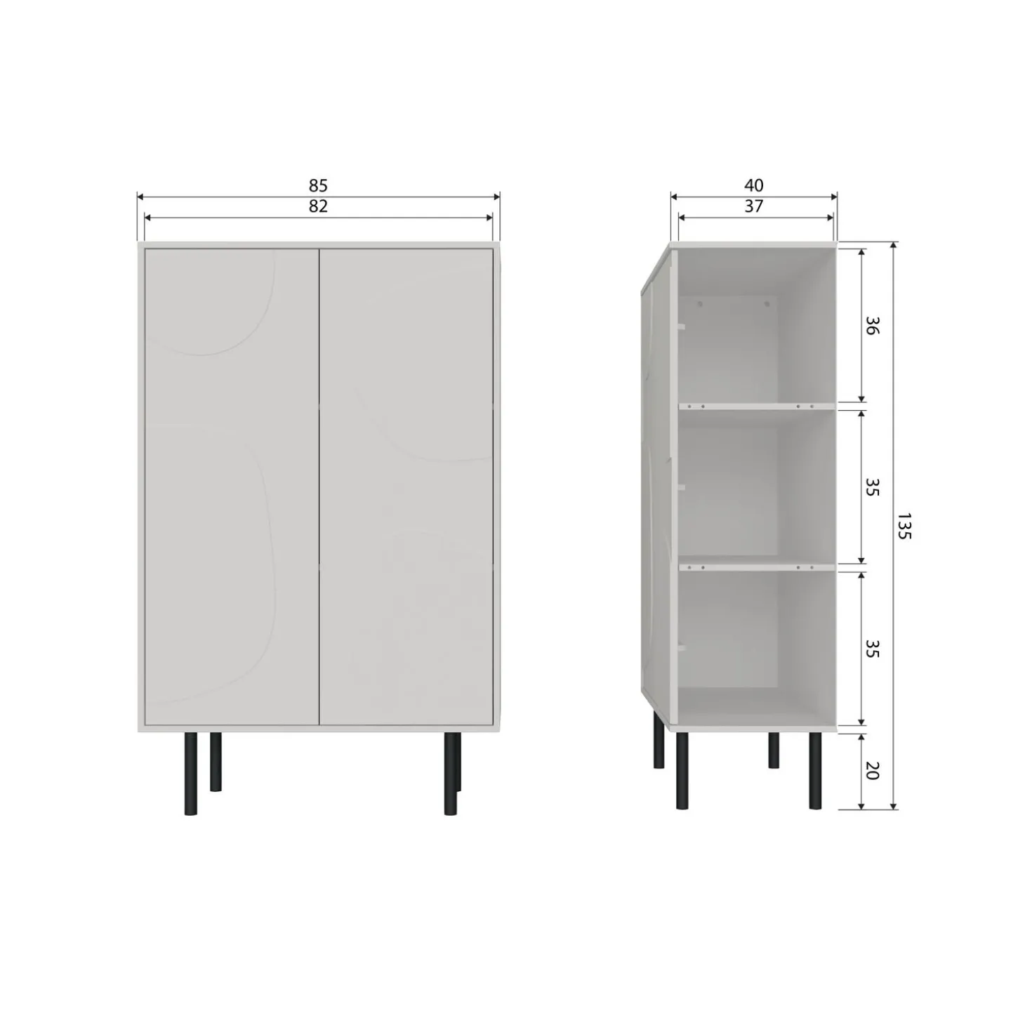cadiz-opbergkast-grenen-mist-ssbKQGZi-9.webp Clearance WOOOD Cadiz Opbergkast Grenen Mist