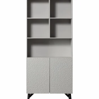 Best WOOOD Carved Organic 2-deurs Opbergkast Mist