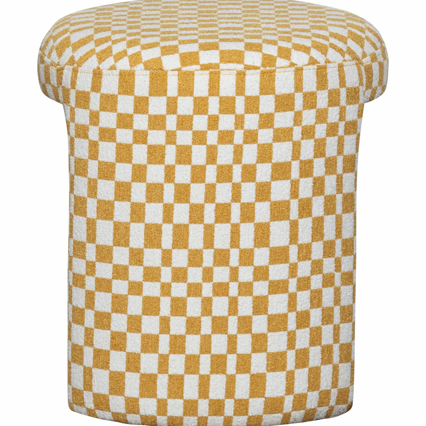 charlie-gestoffeerde-kruk-ruit-nWkWOwkJ-4.webp Online WOOOD Charlie Gestoffeerde Kruk Ruit Dessin Geel