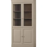 New WOOOD Chow 4-deurs Vitrinekast Grenen Dakargrau