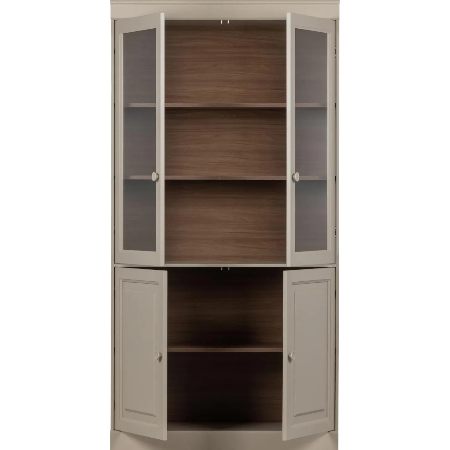 chow-4-deurs-vitrinekast-grene-VYimtzKI-5.webp New WOOOD Chow 4-deurs Vitrinekast Grenen Dakargrau