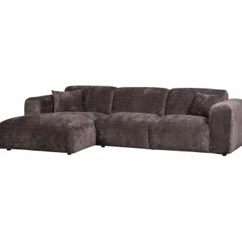 Outlet WOOOD Cloud Chaise Longue Bank Links Chenille Warm Bruin
