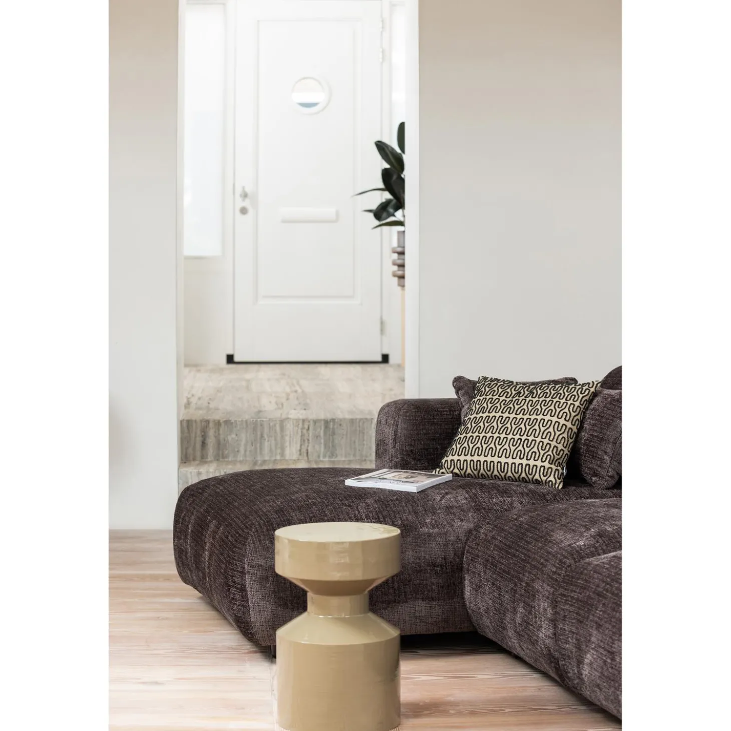 cloud-chaise-longue-bank-links-hcBmKXjB-2.webp Outlet WOOOD Cloud Chaise Longue Bank Links Chenille Warm Bruin