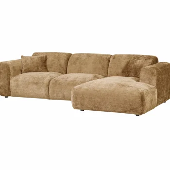 Outlet WOOOD Cloud Chaise Longue Bank Rechts Chenille Honinggeel
