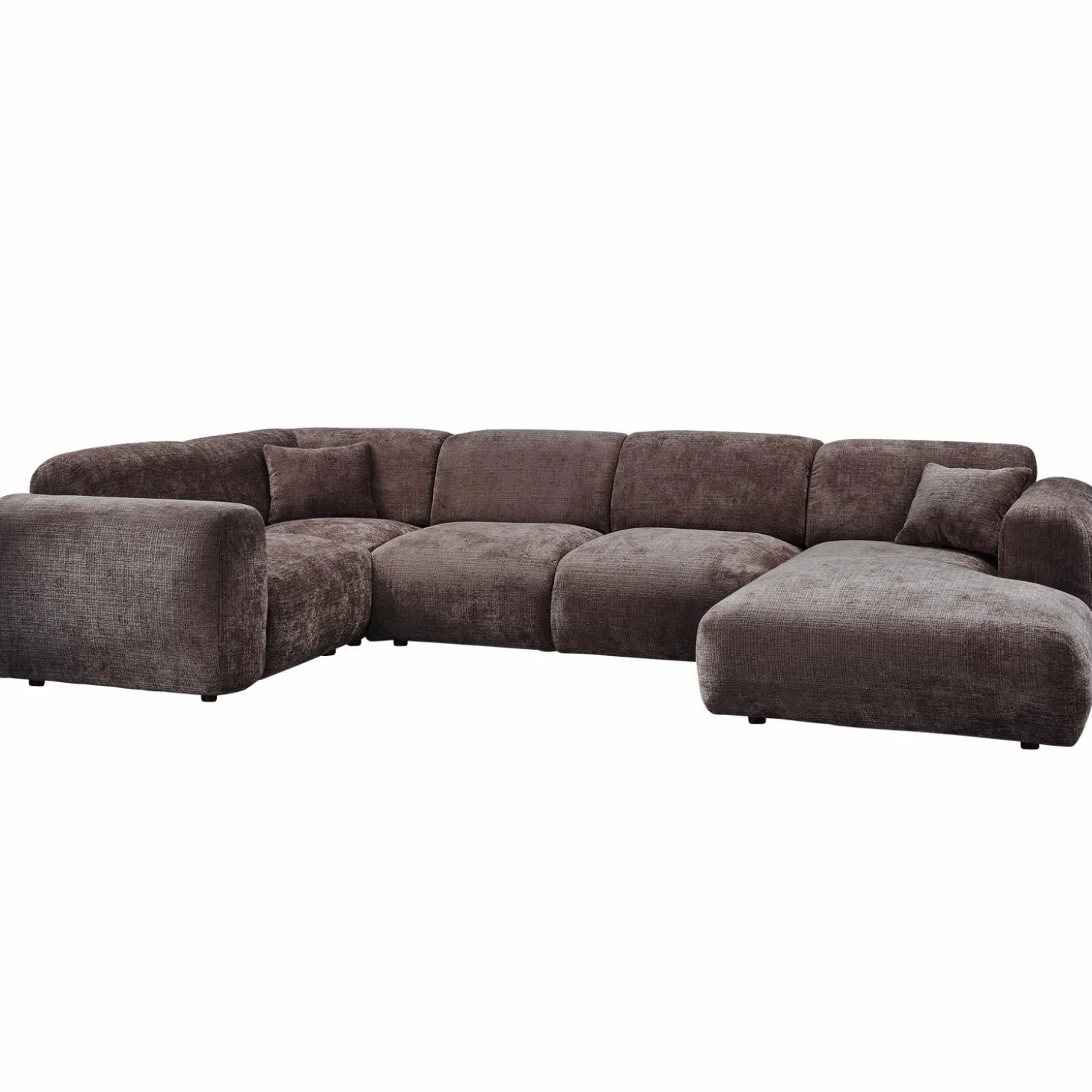 cloud-hoekbank-links-geweven-c-gccWHnxX-0.webp Discount WOOOD Cloud Hoekbank Links Geweven Chenille Warm Bruin