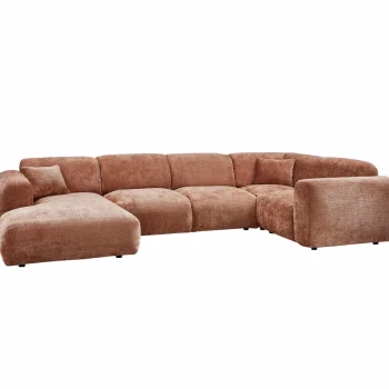 Sale WOOOD Cloud Hoekbank Rechts Geweven Chenille Terra