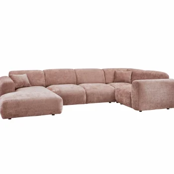 Clearance WOOOD Cloud Hoekbank Rechts Geweven Chenille /roze Taupe