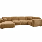 New WOOOD Cloud Hoekbank Rechts Geweven Chenille Honinggeel