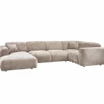 Clearance WOOOD Cloud Hoekbank Rechts Geweven Chenille Naturel