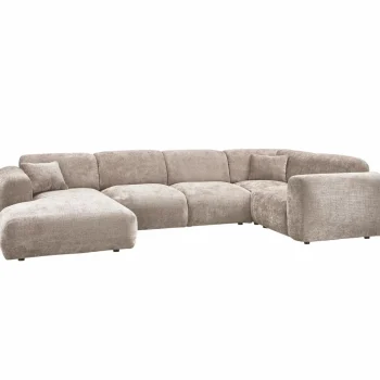 Clearance WOOOD Cloud Hoekbank Rechts Geweven Chenille Naturel