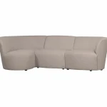 Sale WOOOD Coco 3-zits Bank Ronding Links Bouclé Zand