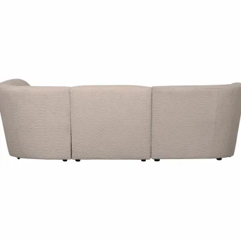 Hot WOOOD Coco 3-zits Bank Ronding Rechts Bouclé Zand