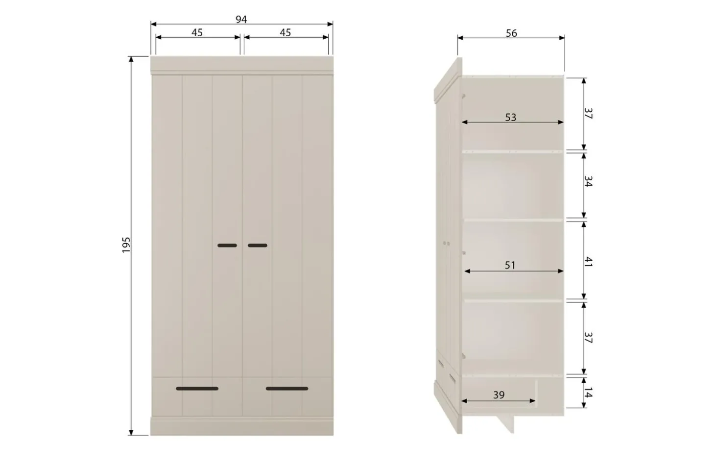 connect-2-deurs-kledingkast-l-kteUEHZf-7.webp Sale WOOOD Connect 2-deurs Kledingkast + Lade Dust