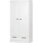 Online WOOOD Connect 2-deurs Kledingkast + Lade Wit