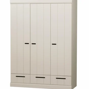 Discount WOOOD Connect 3-deurs Kledingkast + Lade Dust