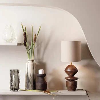 Discount WOOOD Crown Handgevormde Vaas Glas 24x18 Cm Off White