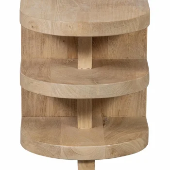 Best WOOOD Darren Halfronde Bijzettafel Mango Hout Naturel