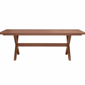 Hot WOOOD Delta Picknick Tuintafel Aluminium Terra 220x100 Cm