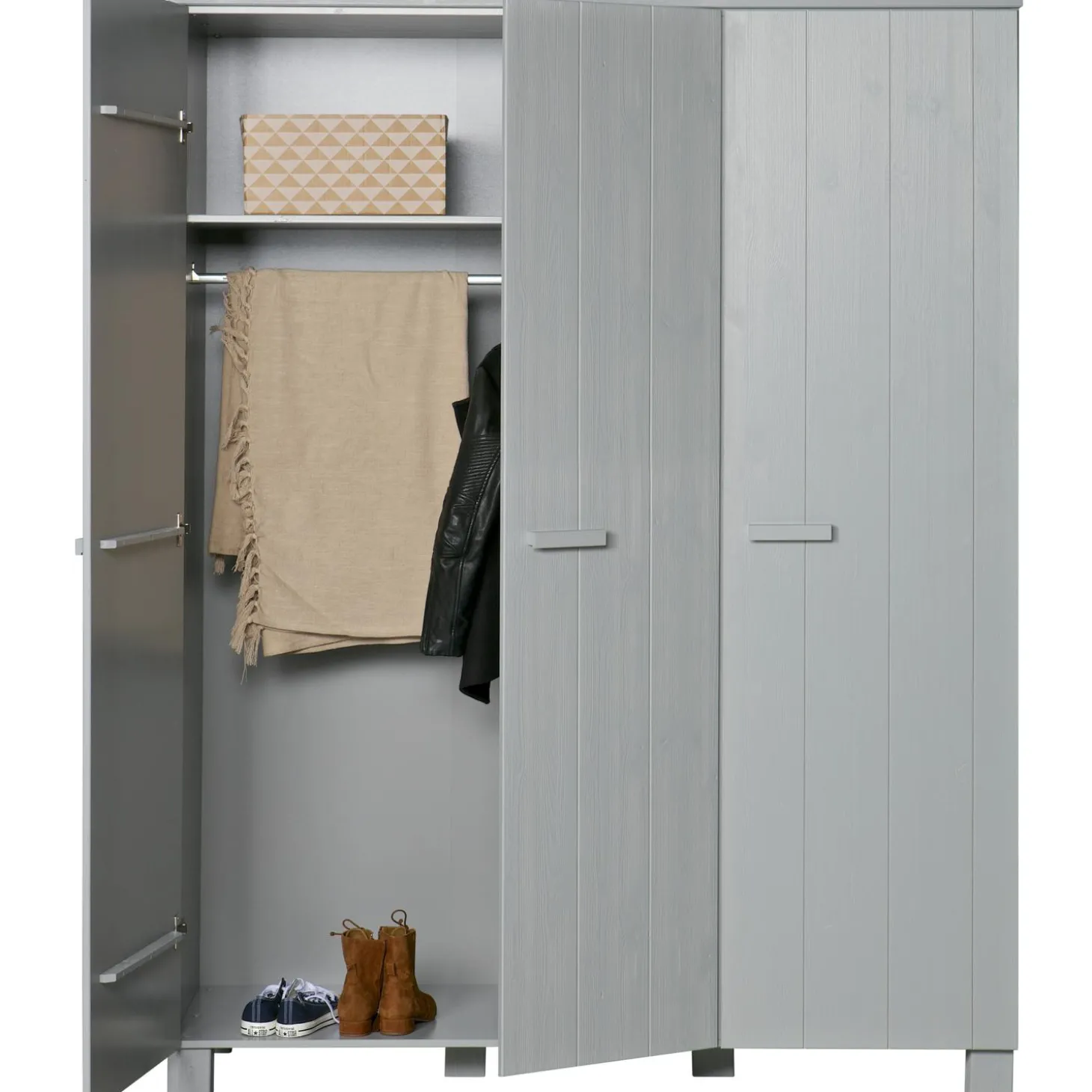 dennis-3-deurs-kast-grenen-geb-SujQwtGE-5.webp Outlet WOOOD Dennis 3-deurs Kast Grenen Geborsteld Betongrijs