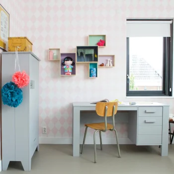 Outlet WOOOD Dennis Bureau Grenen Geborsteld Betongrijs