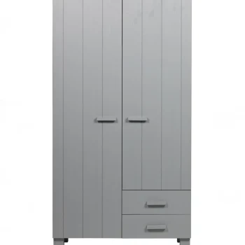 Discount WOOOD Dennis Kast Met Laden Grenen Betongrijs