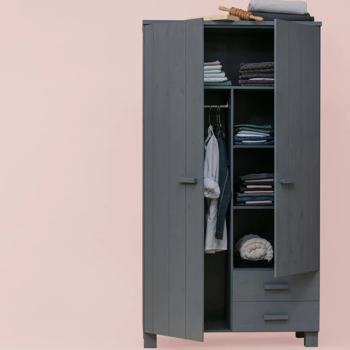 dennis-kast-met-laden-grenen-s-TJkOjGsc-2.webp Clearance WOOOD Dennis Kast Met Laden Grenen Steel Grey Staalgrijs