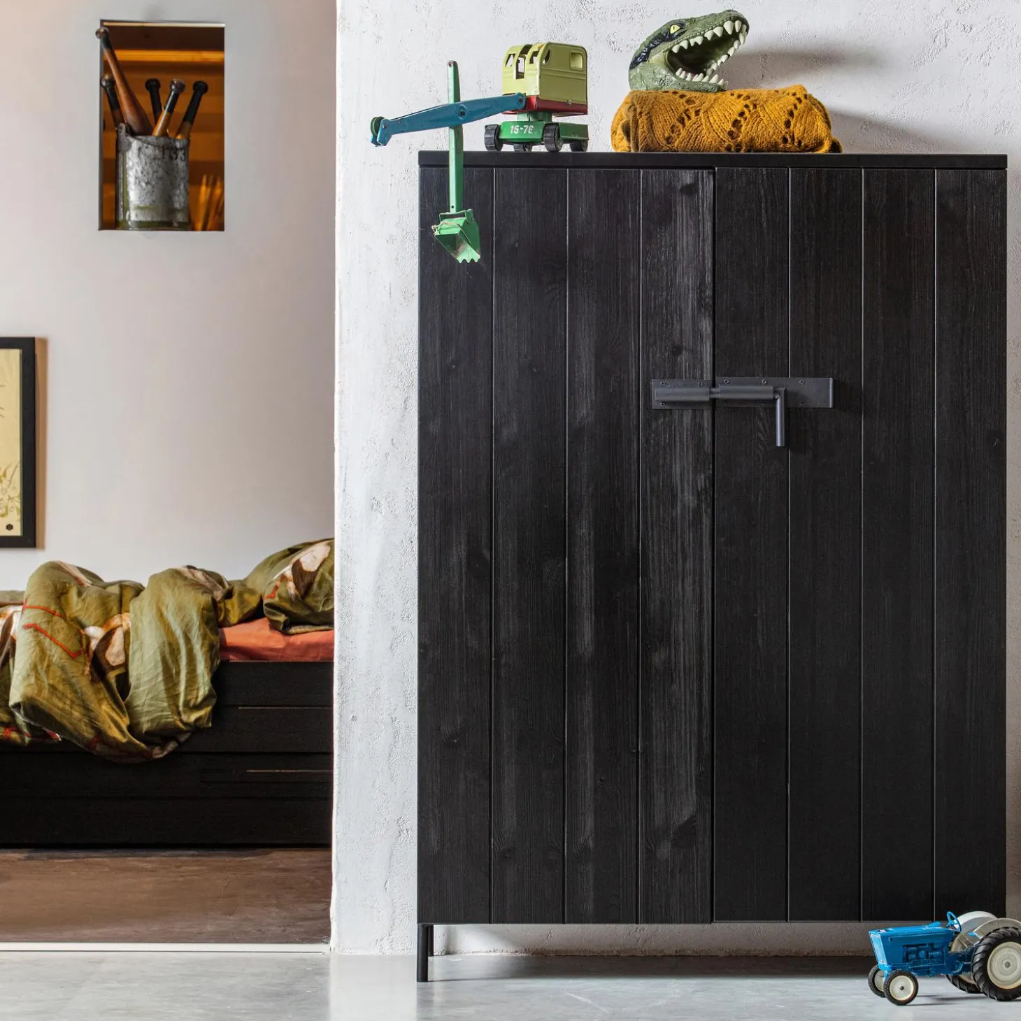 dennis-matrasbedlade-steelgrey-hdpAZyPX-1.webp Best WOOOD Dennis Matras/bedlade Steelgrey Geborsteld Staalgrijs