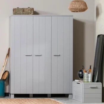 New WOOOD Dennis Speelgoedkist Geborsteld Betongrijs