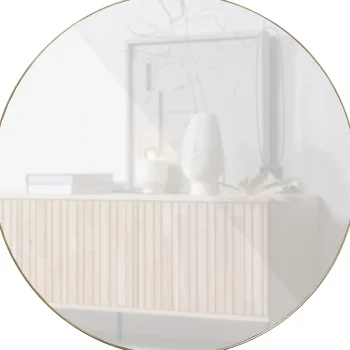 Hot WOOOD Doutzen Spiegel Metaal ø115 Cm Goud