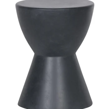 Outlet WOOOD Dover Kruk Betonlook Antraciet 45xø35 Cm