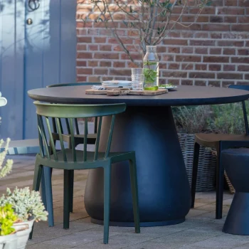 Outlet WOOOD Dover Kruk Betonlook Antraciet 45xø35 Cm