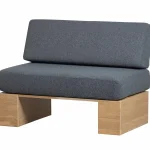 Clearance WOOOD Eat Up Muurbankje Inclusief Kussens Denim Eiken Naturel Donkergrijs