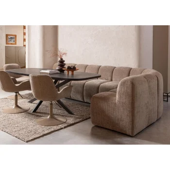 Online WOOOD Efia Vloerkleed Wol Bruin Melange 170x240 Cm