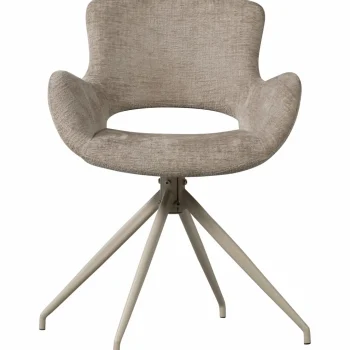 Sale WOOOD Eliva Eetkamerstoel Structure Velvet - Set Van 2 Zand