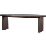 New WOOOD Ellips Eetkamertafel Mango Hout Walnoot 90x240 Cm