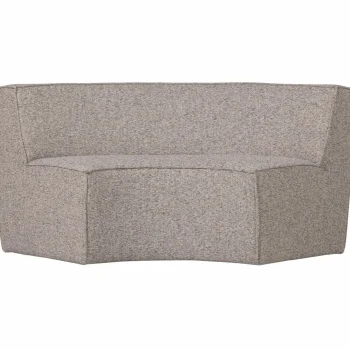 Fashion WOOOD Europa 2-zits Eetbank Geweven Stof Zand Melange