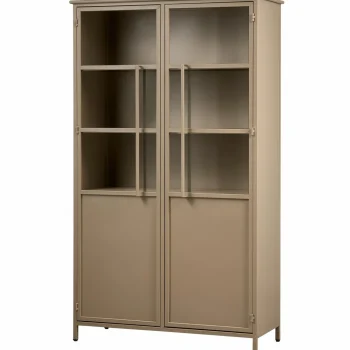 Fashion WOOOD Exhibit Vitrinekast Metaal Khaki