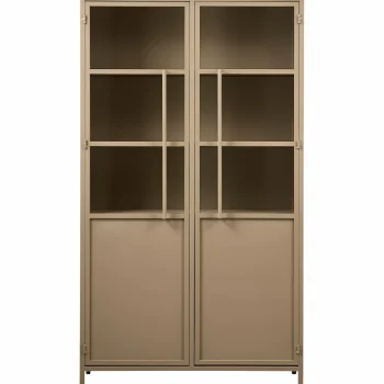 Fashion WOOOD Exhibit Vitrinekast Metaal Khaki