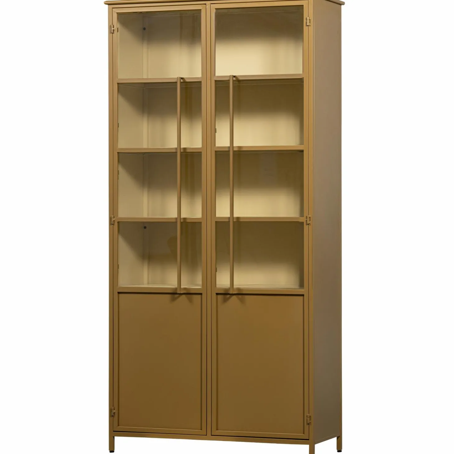 exhibit-xl-2-deurs-vitrinekast-PhfwFeOj-0.webp Fashion WOOOD Exhibit XL 2-deurs Vitrinekast Metaal Honinggeel