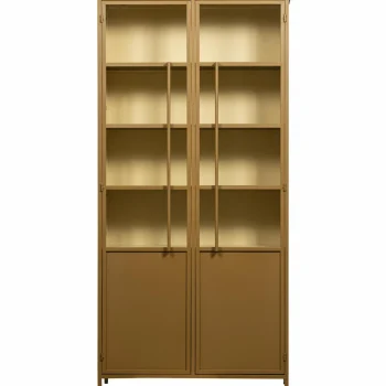 Fashion WOOOD Exhibit XL 2-deurs Vitrinekast Metaal Honinggeel