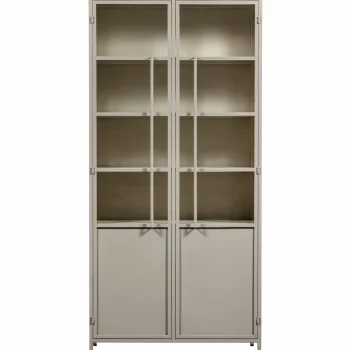 Discount WOOOD Exhibit XL 2-deurs Vitrinekast Metaal Zand