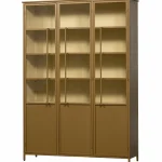 Sale WOOOD Exhibit XL 3-deurs Vitrinekast Metaal Honinggeel