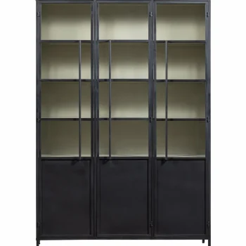 Online WOOOD Exhibit XL 3-deurs Vitrinekast Metaal Zwart