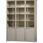 New WOOOD Exhibit XL 3-deurs Vitrinekast Metaal Zand