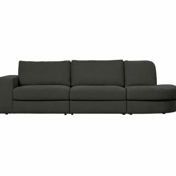 Best WOOOD Family Bank 2,5-zits Ronding Rechts Antraciet